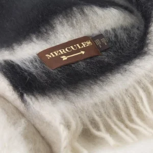 Mercules Mantas | Manta De Mohair Blanco Y Negro