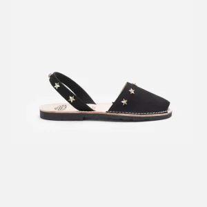 Mercules Sandalias | Menorquina Stars Negra